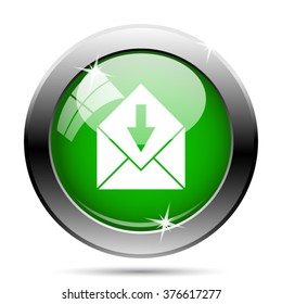 Receive e-mail icon. Internet button on white background. EPS10 vector.