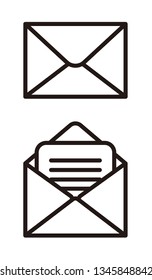 receive e-mail vector outline icon