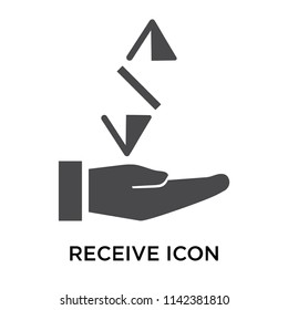 Receive icon vector isolated on white background for your web and mobile app design, Receive logo concept
