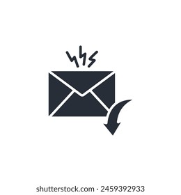 receive icon. vector.Editable stroke.linear style sign for use web design,logo.Symbol illustration.