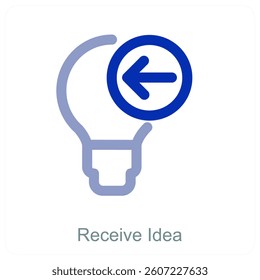 Receive Idea and innovation icon concept