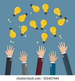Receive an Ideas. Flat style design