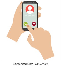 Receive a job offer through a phone call