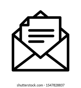receive letter thin line icon