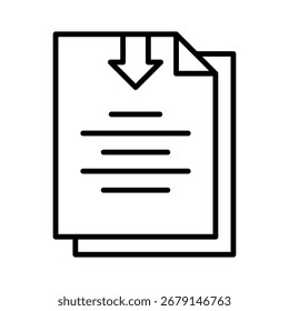 Receive line icon vector collection
