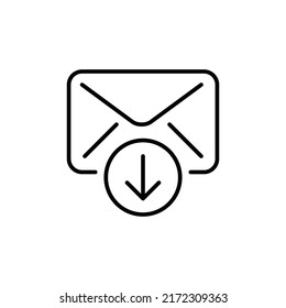 receive mail editable stroke icon, Smart stroke icon