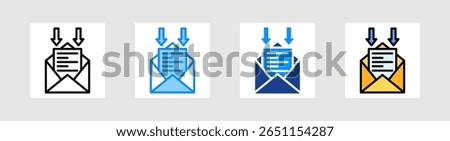 Receive Mail Icon Collection Set Multiple Style