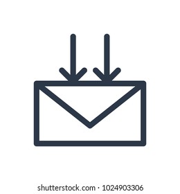 Receive mail icon. Isolated email and receive mail icon line style. Premium quality vector symbol drawing concept for your logo web mobile app UI design.