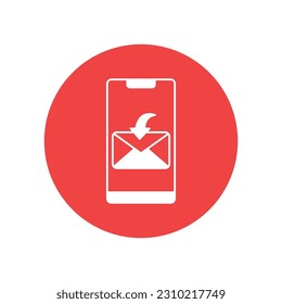 Receive mail  Vector Icon with trendy background colors that can easily edit or modify

