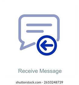 Receive Message and communication icon concept