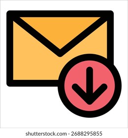 Receive Message Icon Element For Design