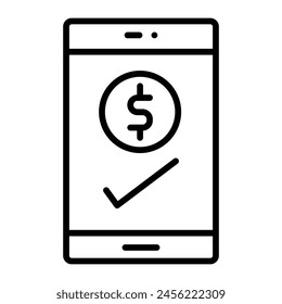 Receive Payment Vector Line Icon