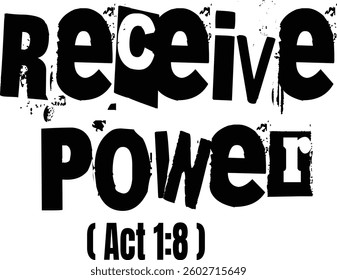 Receive Power Elegant Bible Verse Typography Template
