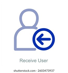 Receive User and profile icon concept