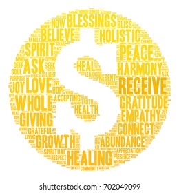 Receive word cloud on a white background. 