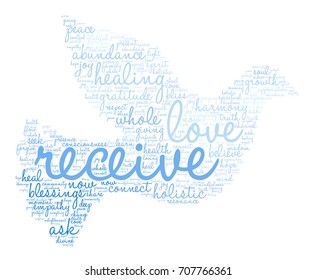 Receive word cloud on a white background. 