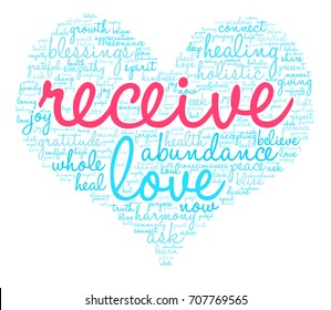 Receive word cloud on a white background. 