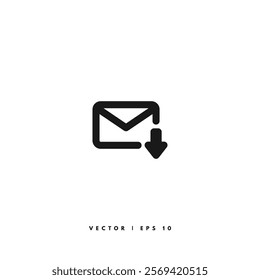 Received Email Icon. Editable Stroke