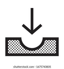 Posteingang. Symbol gefüllt mit Punkten.