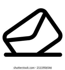 empfangenes Symbol mit schwarzer Farbe