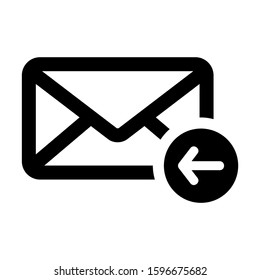 received mail icon isolated sign symbol vector illustration - high quality black style vector icons
