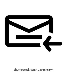 received mail icon isolated sign symbol vector illustration - high quality black style vector icons
