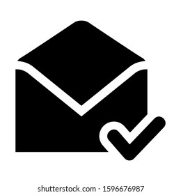 received mail icon isolated sign symbol vector illustration - high quality black style vector icons
