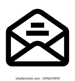 received mail icon isolated sign symbol vector illustration - high quality black style vector icons
