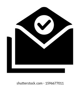 received mail icon isolated sign symbol vector illustration - high quality black style vector icons
