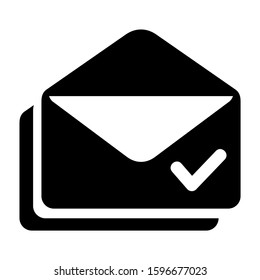received mail icon isolated sign symbol vector illustration - high quality black style vector icons
