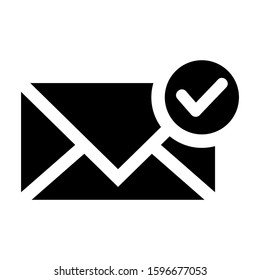 received mail icon isolated sign symbol vector illustration - high quality black style vector icons
