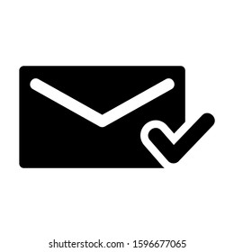 received mail icon isolated sign symbol vector illustration - high quality black style vector icons
