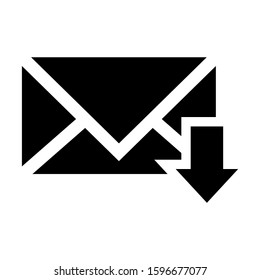 received mail icon isolated sign symbol vector illustration - high quality black style vector icons
