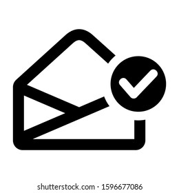 received mail icon isolated sign symbol vector illustration - high quality black style vector icons
