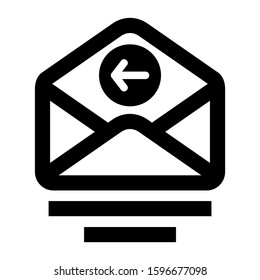 received mail icon isolated sign symbol vector illustration - high quality black style vector icons
