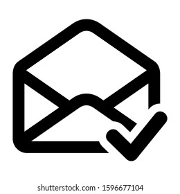 received mail icon isolated sign symbol vector illustration - high quality black style vector icons
