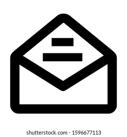 received mail icon isolated sign symbol vector illustration - high quality black style vector icons
