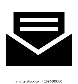 received mail icon isolated sign symbol vector illustration - high quality black style vector icons
