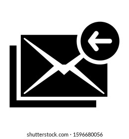 received mail icon isolated sign symbol vector illustration - high quality black style vector icons
