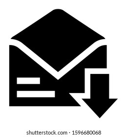 received mail icon isolated sign symbol vector illustration - high quality black style vector icons
