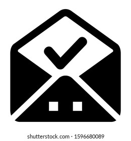 received mail icon isolated sign symbol vector illustration - high quality black style vector icons
