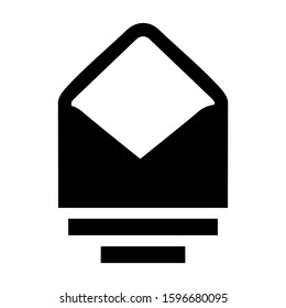 received mail icon isolated sign symbol vector illustration - high quality black style vector icons
