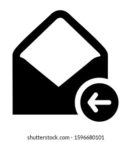 received mail icon isolated sign symbol vector illustration - high quality black style vector icons
