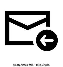 received mail icon isolated sign symbol vector illustration - high quality black style vector icons

