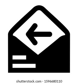 received mail icon isolated sign symbol vector illustration - high quality black style vector icons
