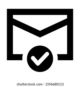 received mail icon isolated sign symbol vector illustration - high quality black style vector icons
