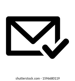 received mail icon isolated sign symbol vector illustration - high quality black style vector icons
