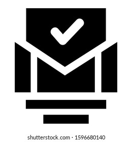 received mail icon isolated sign symbol vector illustration - high quality black style vector icons
