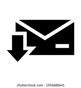 received mail icon isolated sign symbol vector illustration - high quality black style vector icons
