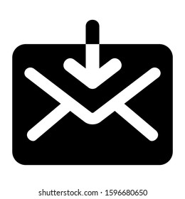 received mail icon isolated sign symbol vector illustration - high quality black style vector icons
